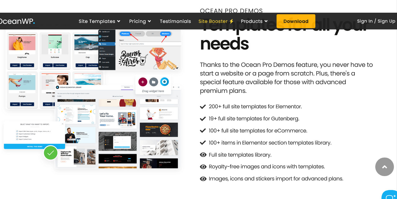 Ocean WordPress premium Theme including Ocean WordPress Plugins