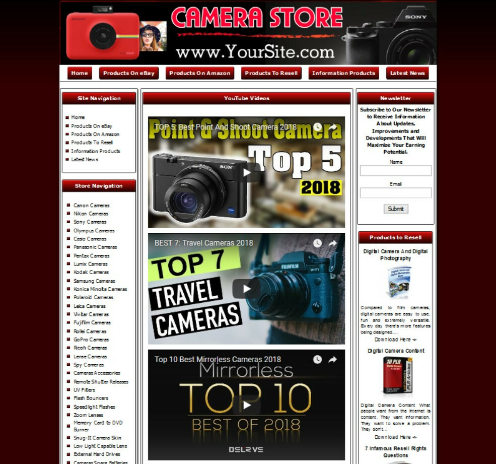 Professional Digital Camera Amazon Store Website for sale