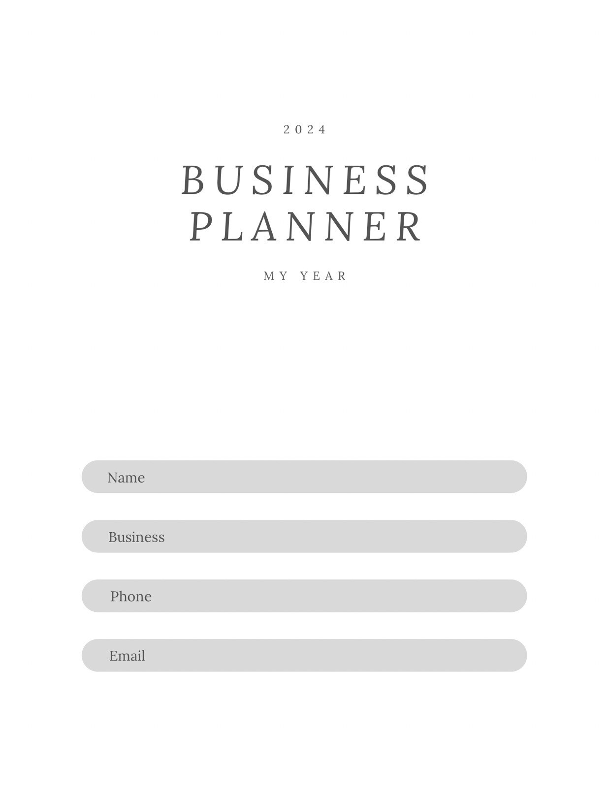 Digital Business Planner 2024
