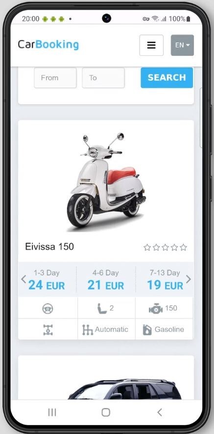Car booking site with admin panel