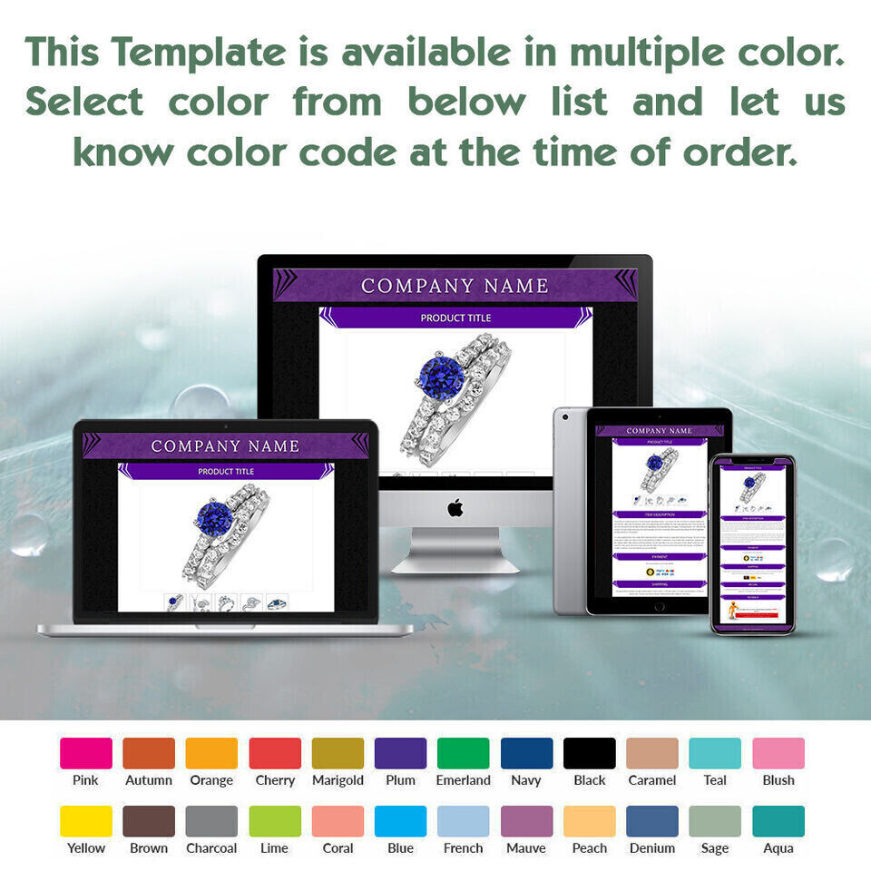 eBay Listing Templates Mobile Responsive HTTP 2019 Secure for Jewelry Watches