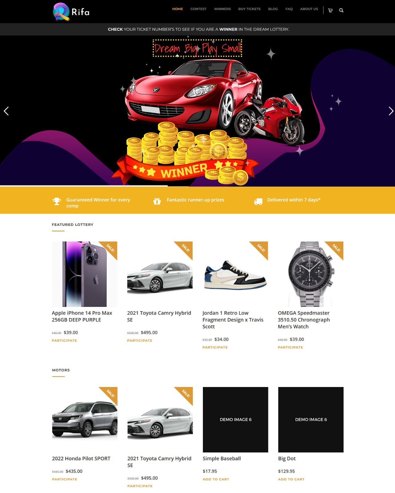 Raffle Lottery Website, Make Money Online Business