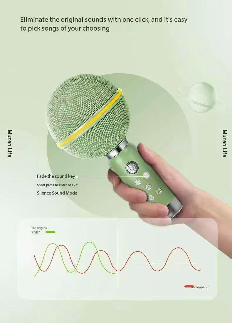 Elvis Audio Inspiration Little Planet Microphone Bluetooth Speaker Home Singing