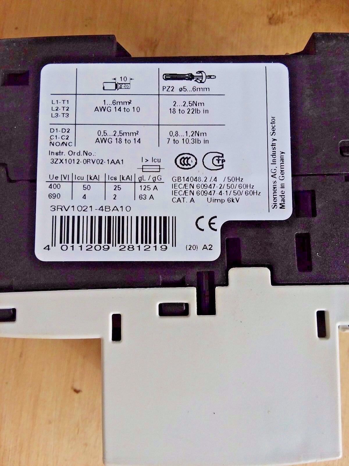 Siemens Power Switch 3RV1021-4BA10