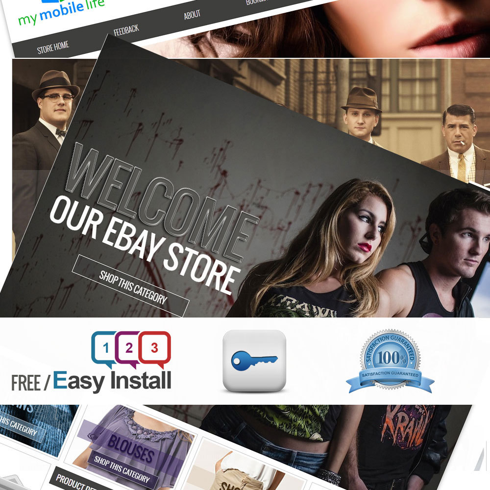 Full Professional eBay Shop Store & Listing eBay template FREE LOGO DESIGN