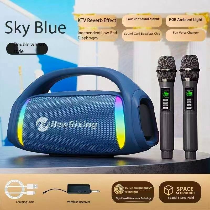 Microphone and speaker all-in-one wireless Bluetooth microphone