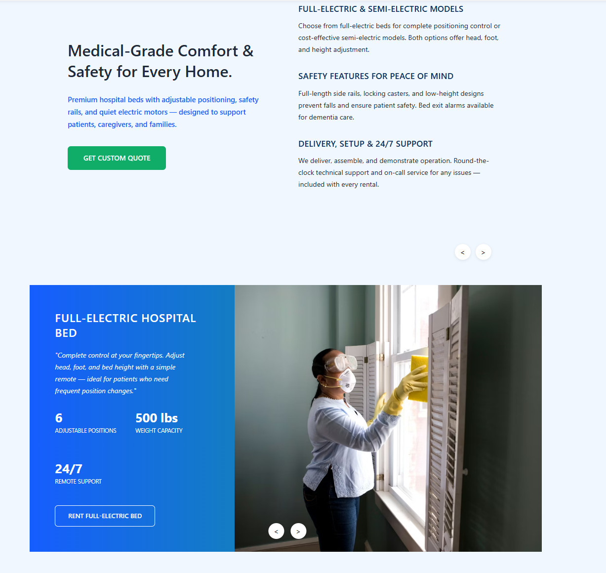Med Equipment Rental Website Free hosting / Free Installation Setup