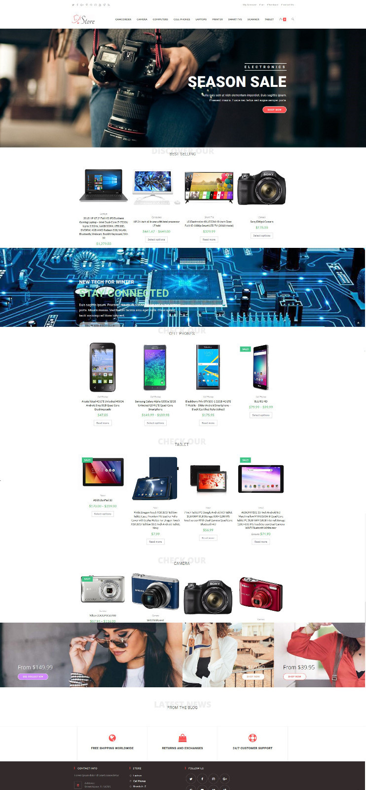 Computer Electronics Store – Amazon Affiliate + eCommerce Website + Free Hosting
