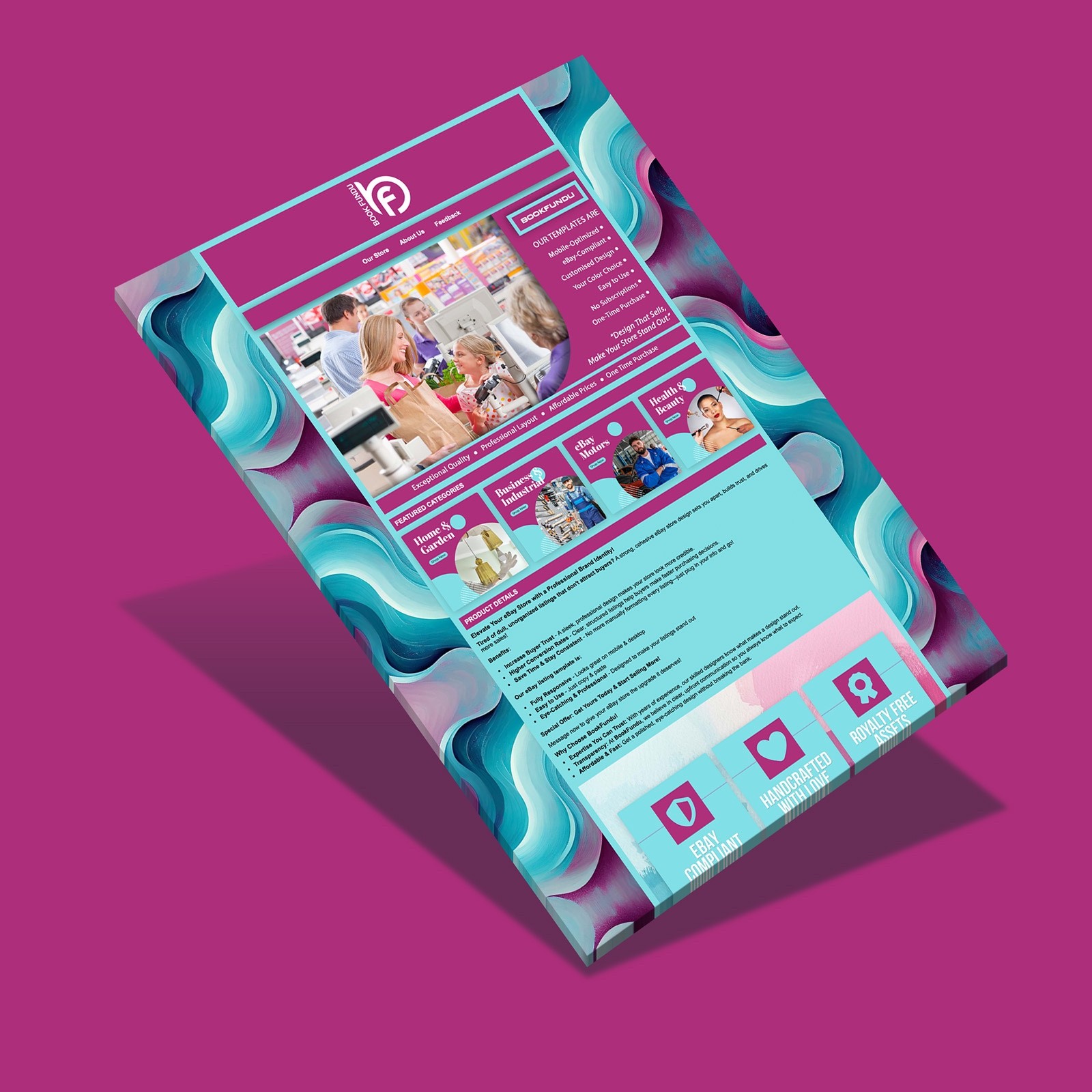 High-Conversion eBay Store Design | Bespoke Listing Template – No Subscriptions!