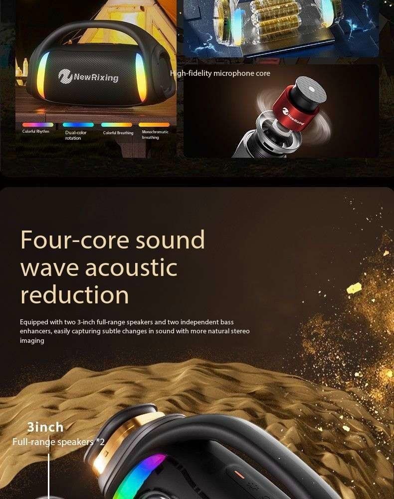 Microphone and speaker all-in-one wireless Bluetooth microphone