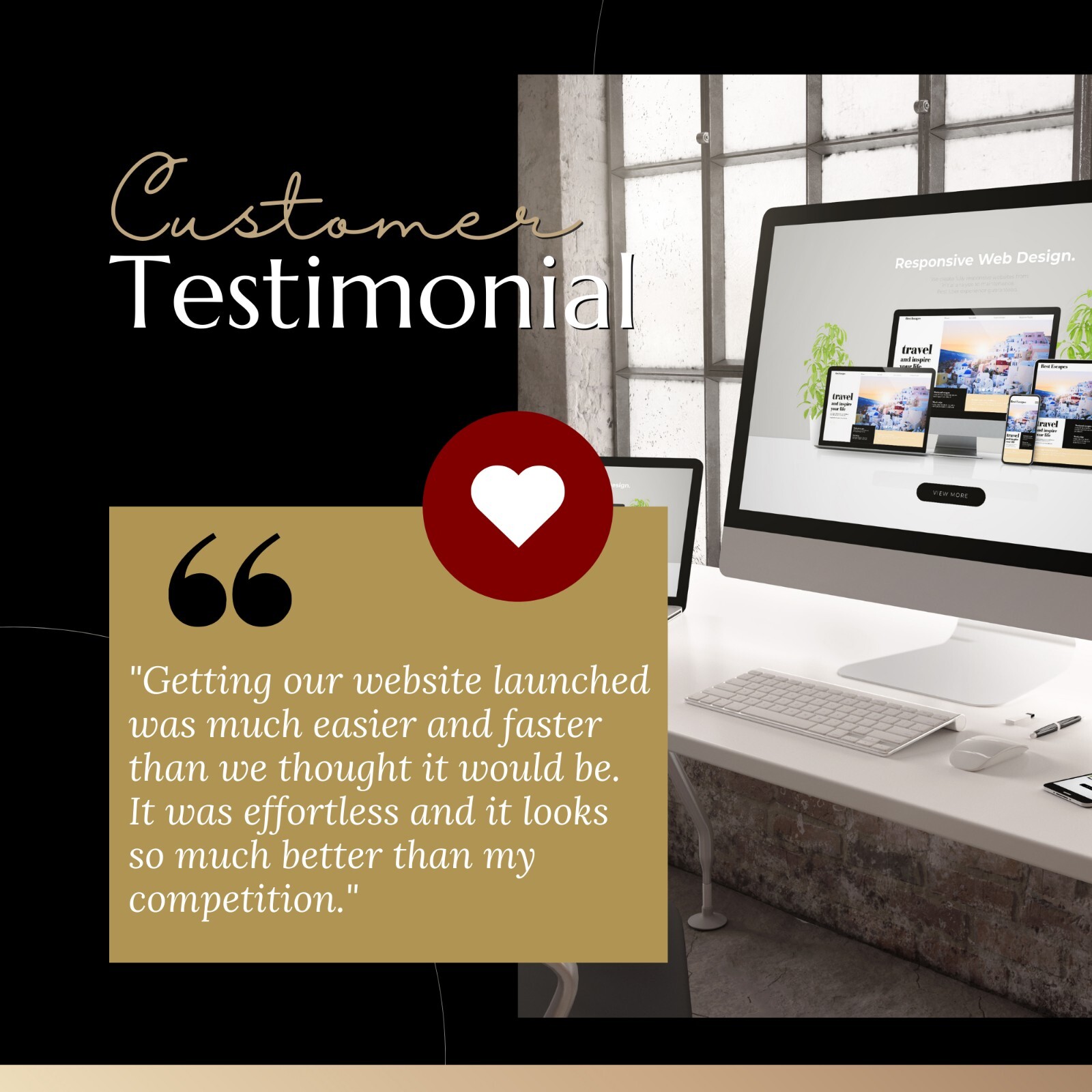 Website Design, Optimized, Mobile Friendly, Online Review Management Included