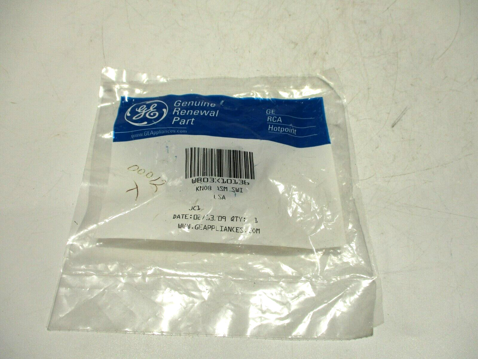 NEW GENUINE OEM GE WB03X10136 RANGE KNOB-BLACK