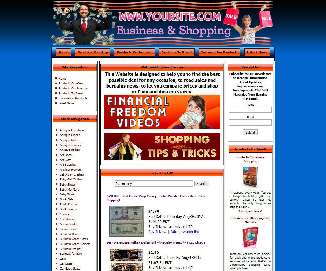 Money Making STORE – Top Online Affiliate Business Website – FREE Domain Support
