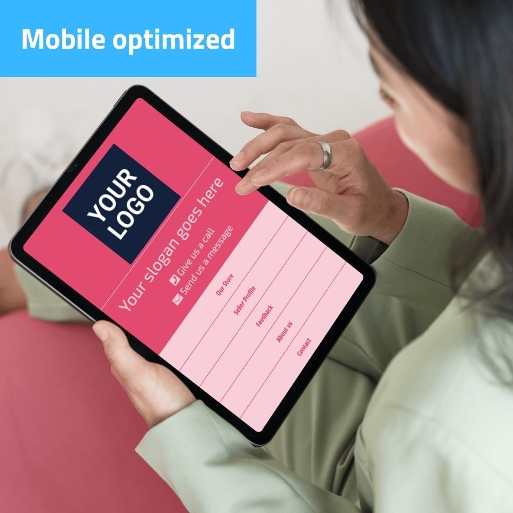 eBay Template – Responsive modern – pink – Mobile Optimized + Editor