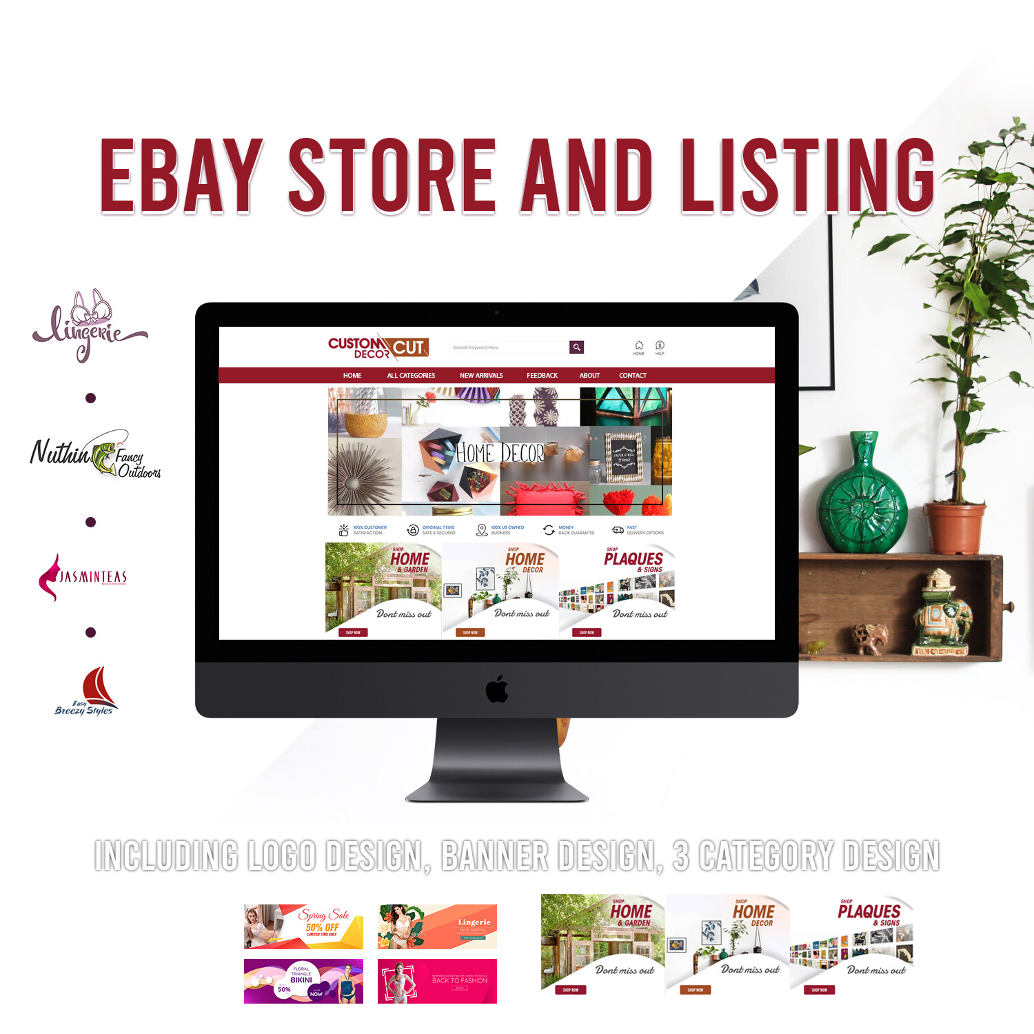 Ebay store and Listing Template design RESPONSIVE DESIGN 2020 LOGO DESIGN FREE