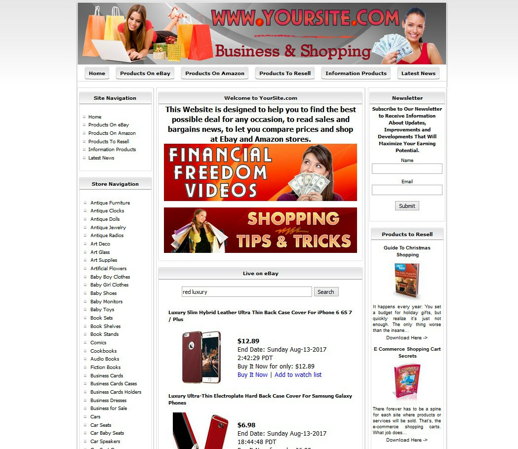 Amazon Adsense Store Online Business Website for Sale Money Maker