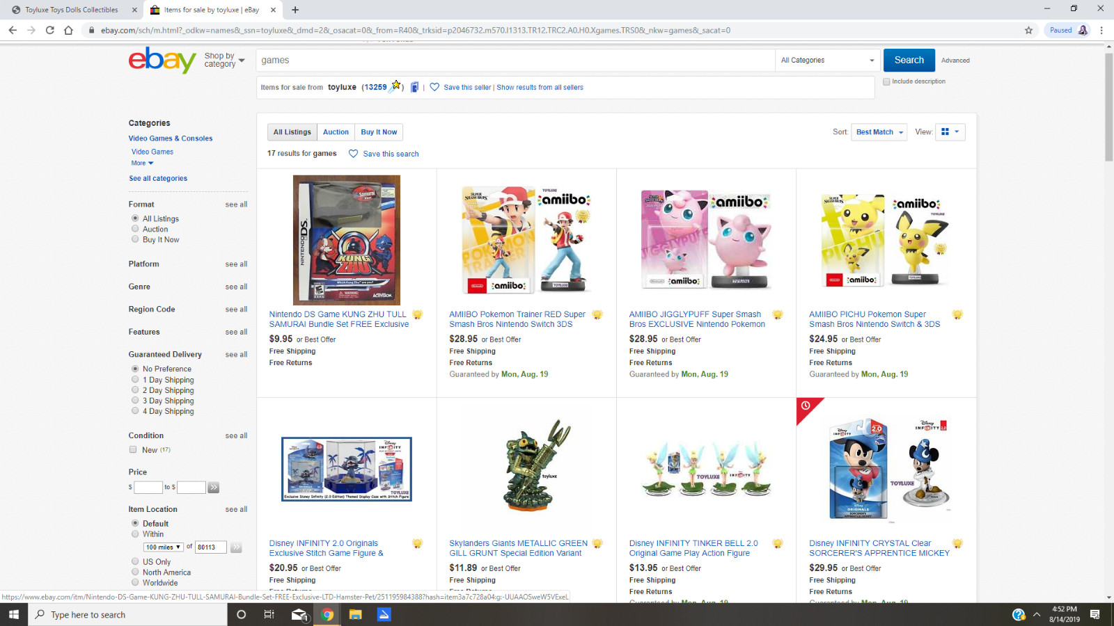 TOYLUXE Toy Doll Collectible Store FOR SALE Trademark Name Website All Inventory