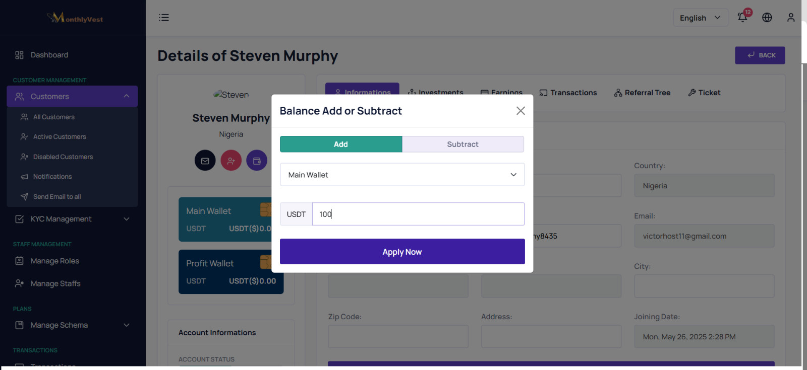 Advanced Crypto Investment Platform