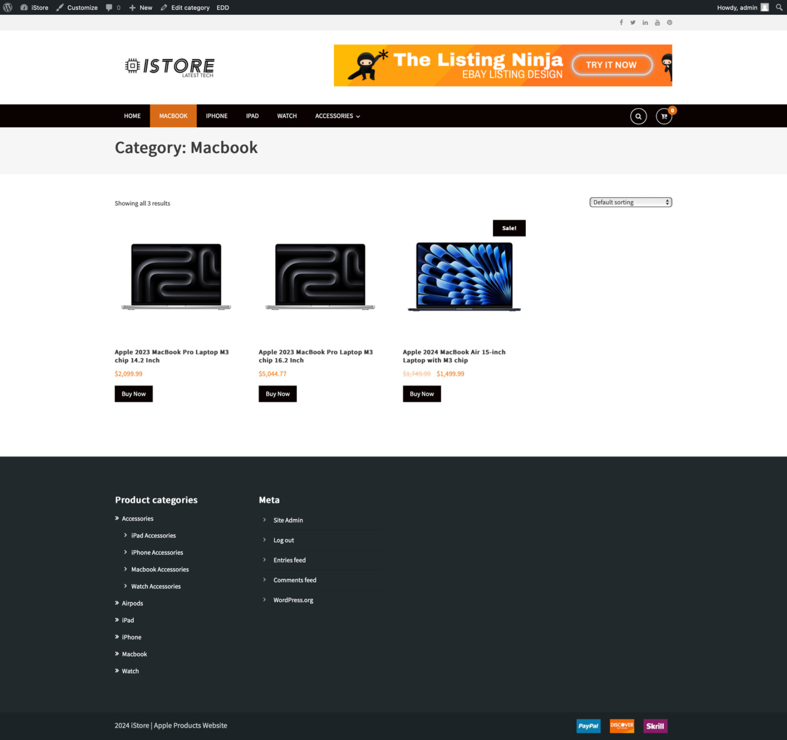 🥇 Apple Products Amazon Affiliate Store Business Website MacBook, iPhone & iPad