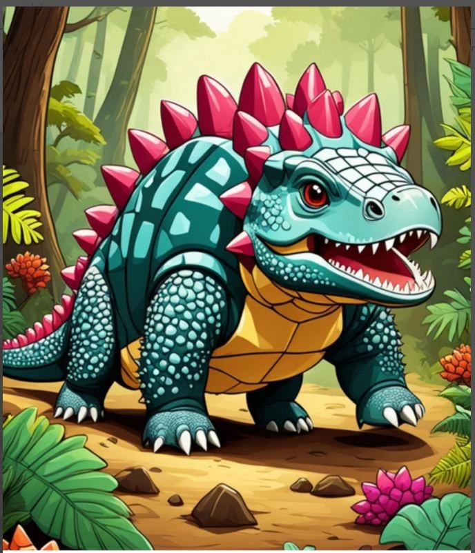 Dinosaurs Coloring & Activity Book PLR MRR Printable 450+ Pages for Kids Age 4-8