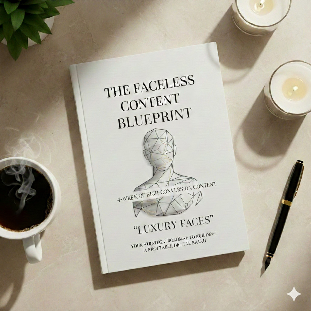 «LUXURY FACES» The 4-Week Faceless Content BlueprintCalendar PDF Digital Product
