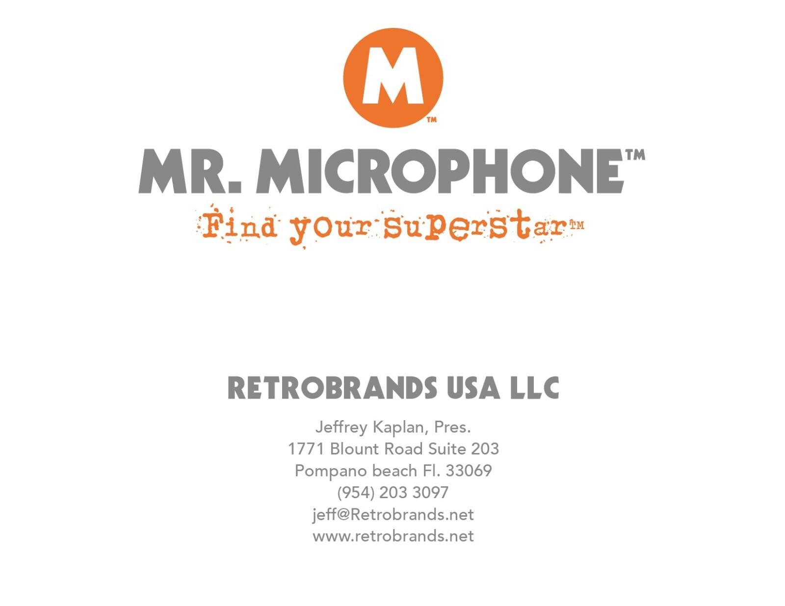 MR. MICROPHONE- ICONIC KARAOKE BRAND – MILLIONS SOLD -TRADEMARK FOR LICENSE/SALE