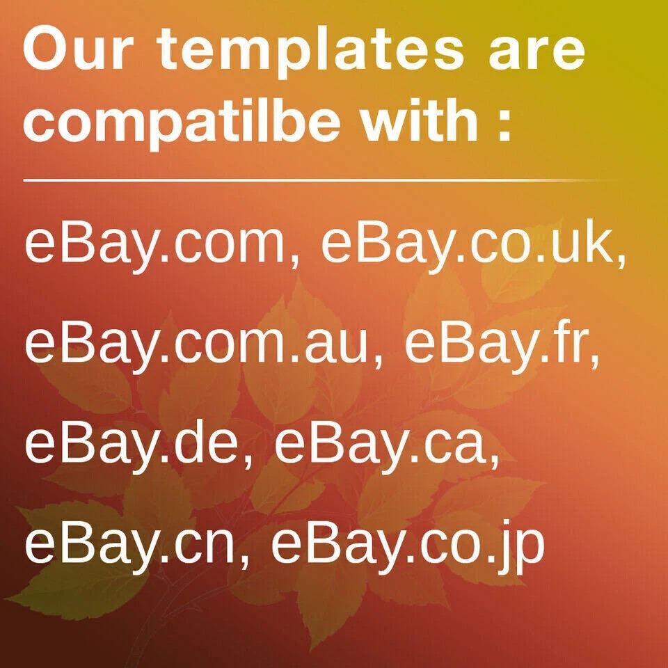 Professional eBay Mobile Responsive eBay Listing Auction Template Templates