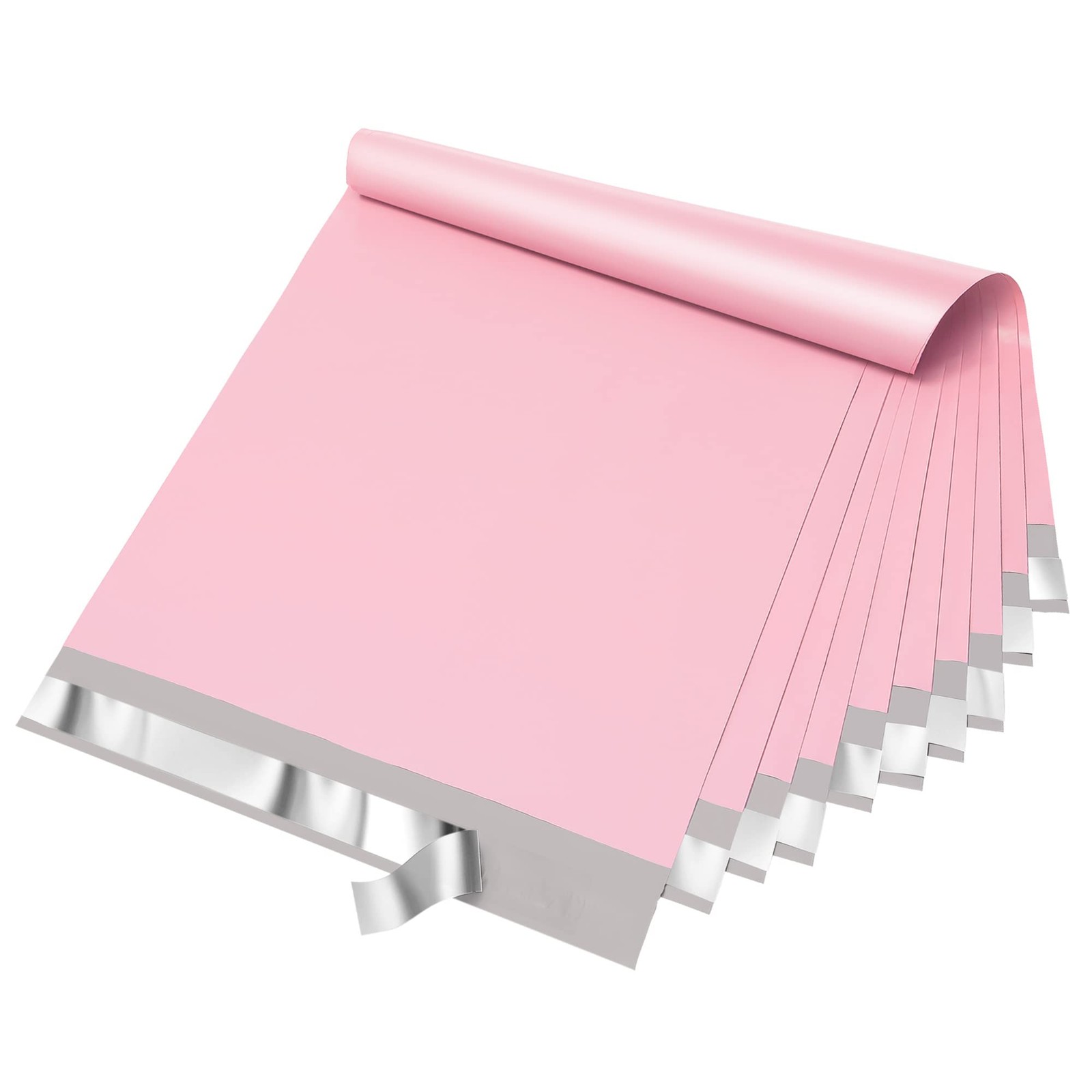 50 Pack Poly Mailers 14.5×19 Shipping Bags Self Seal Waterproof Light Pink