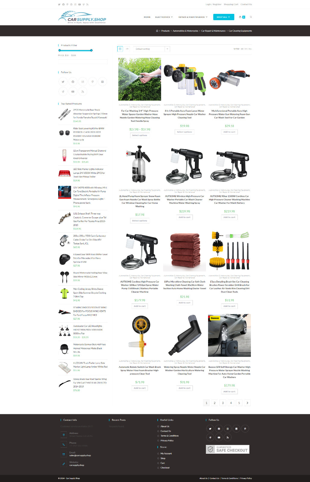 Car Parts Accessories Dropshipping Store | Turnkey Dropship Business Website