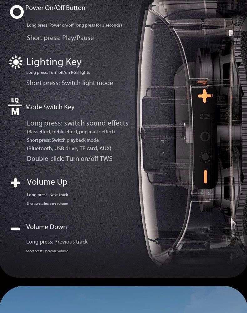 Microphone and speaker all-in-one wireless Bluetooth microphone