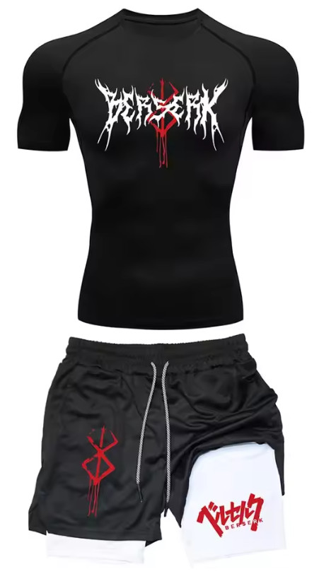 BERSERK Gym Compression set — Gym Clothes, Black and White, Clothes, Gym