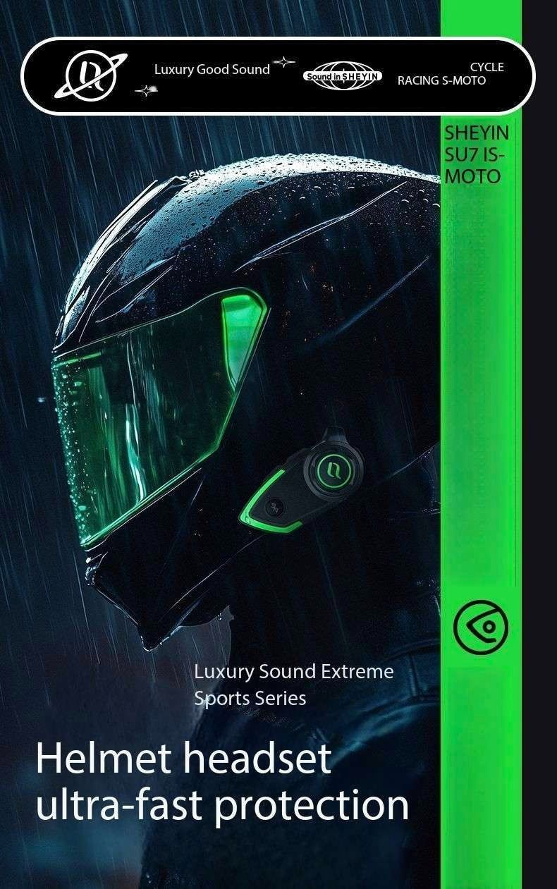 SHEYIN SU7 motorcycle helmet Bluetooth headphones noise waterproof riding