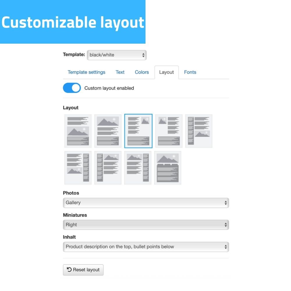 eBay Template – Responsive Elegant- Mobile Optimized + Editor