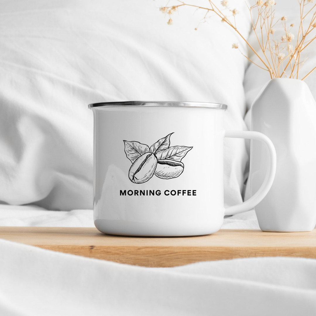 Canva Templates Pro -Grey and White Minimalist Coffee Mug Mockup Instagram Post