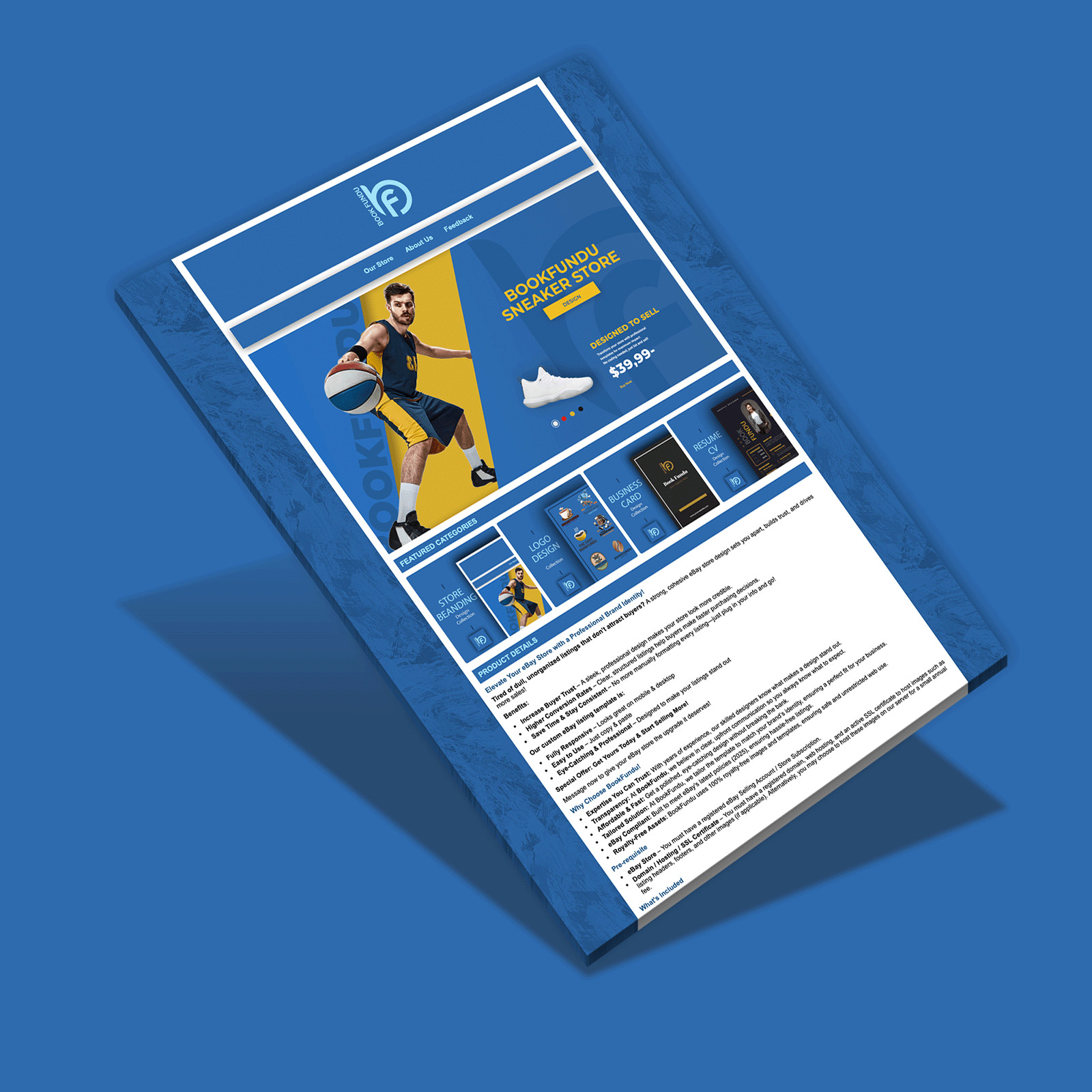 Dynamic eBay Store Design for Sneakers & Sportswear | Custom HTML Template