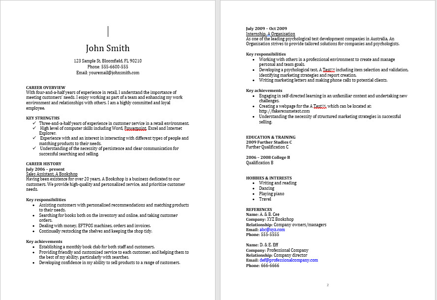 Resume Word Templates 230+ CV Covers, Portfolios, Single, Double Page & Bonus