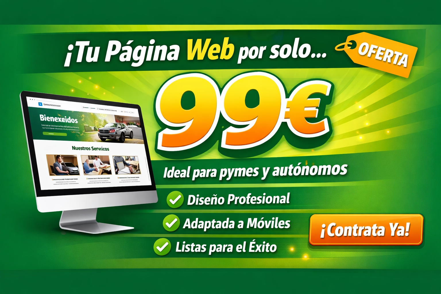 Oferta especial tu pagina web por solo 99 euros